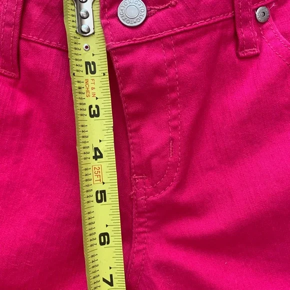 Toxic Women's Size 7 Pink Denim Ankle Zip Skinny Jeans Rave, Boho, Skater - Picture 3 of 10